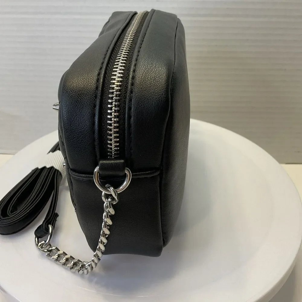 ⚡️ Rebecca Minkoff Top Zip Quilted Studded Crossbody‎ Bag Black 7.5
